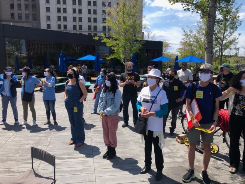 美国多个城市举行反仇视亚裔抗议集会呼吁族裔平等
